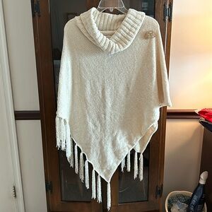 Cowl neck poncho